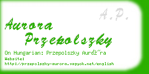 aurora przepolszky business card